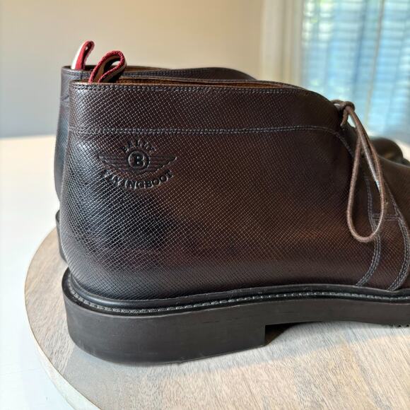 Bally Vilmar Brown Saffiano Leather Chukka Boots Men’s Size 11 D Switzerland - Picture 6 of 12
